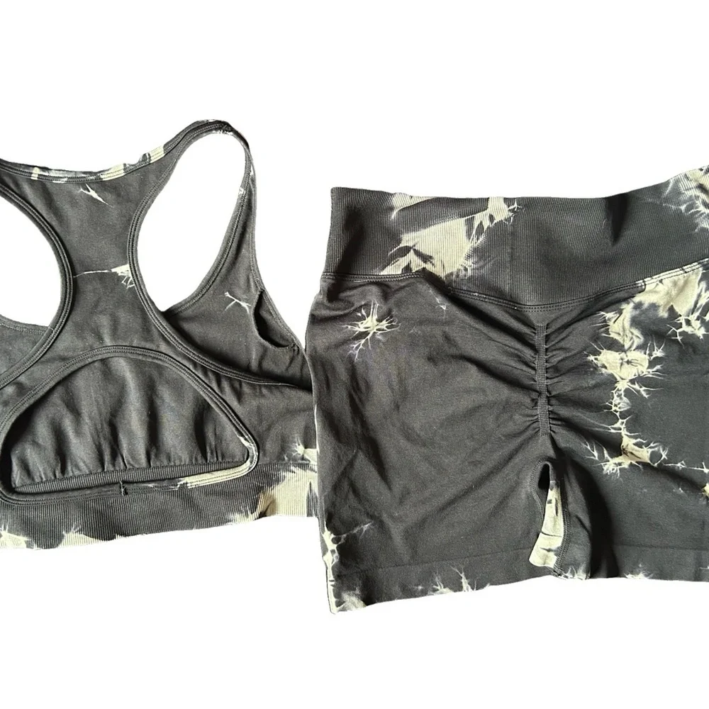 Tie-Dye Sports Bra and Shorts Set NWOT - Picture 6 of 8